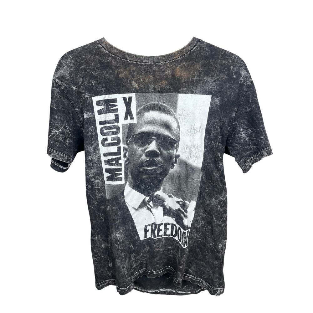 Malcolm X Freedom Graphic Tee — Men’s Medium Black Screen Print